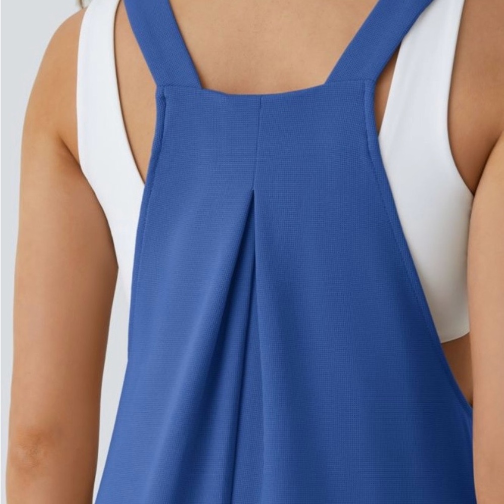 HALARA Overalls Waffle Knit Jogger Jumper Royal Blue Jumpsuit Women's M NWT - Picture 9 of 10